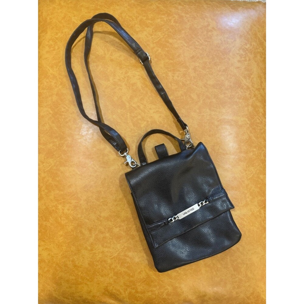 Unlisted Kenneth Cole 2000s Leather Convertible Crossbody Backpack